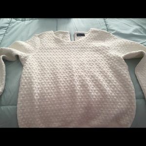 Large gap white sweater